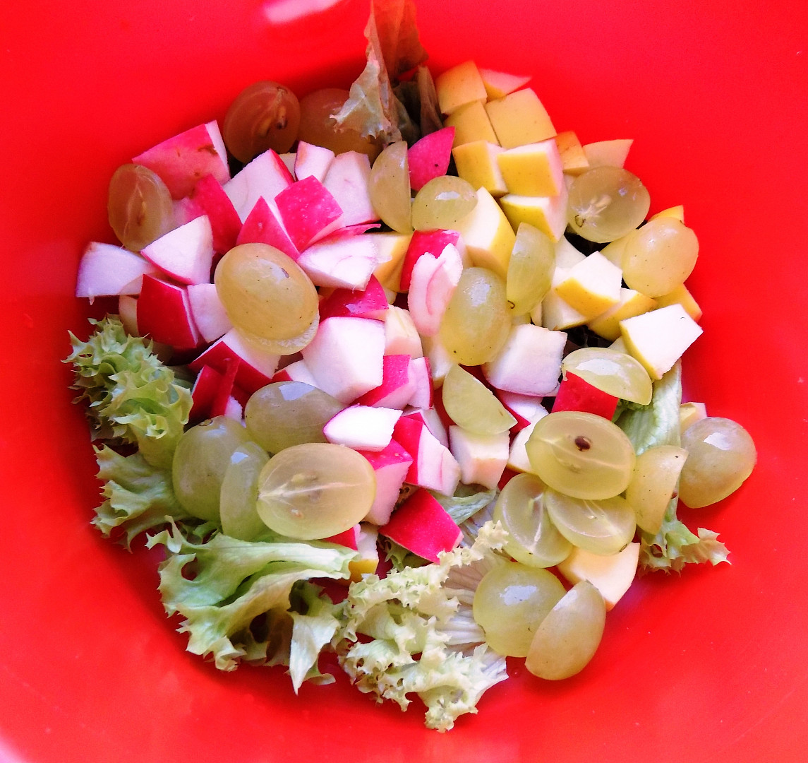 Ovocný salát s jogurtovým dresinkem