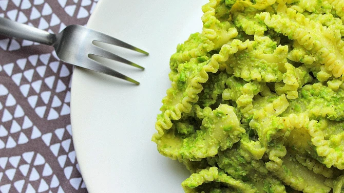 Pappardelle s hráškovo - mátovým pestem