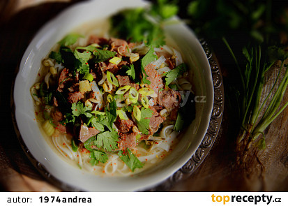 Pho bo tai  ( Phở bò tái )