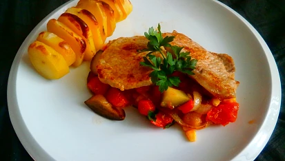 Ratatouille a vepřové maso
