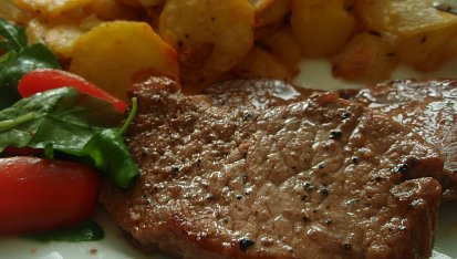 Rumpsteak s rukolovým salátem, Rumpsteak s rukolovým salátem