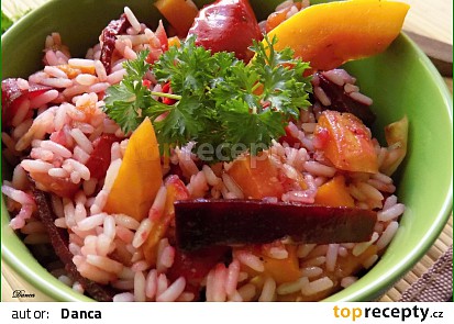 Rýžový salát s podzimní pečenou zeleninou