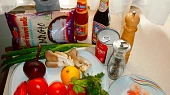 Thajská polévka s kokosovým mlékem Tom Yum Goong, toto jsem vše potřeboval na tento recept