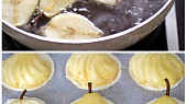 Vanilkové koláčky s hruškou a marcipánem