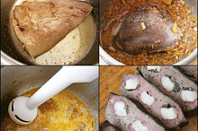 Játra prudce opečeme,ve výpeku orestujeme zeleninu,dáme koření a podlité dusíme doměkka.Zeleninu rozmixujeme,naředíme smetanou,maso nakrájíme