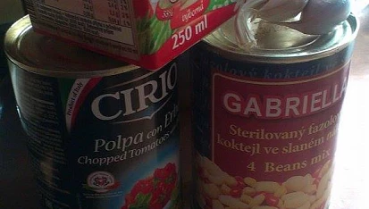 Zapečené brambory na mexický způsob, Připravené suroviny