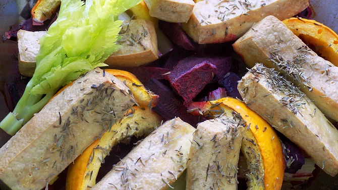 Zapékaná zelenina s tofu