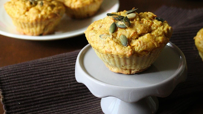 Celozrnné dýňové muffiny