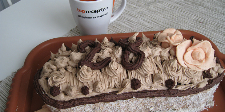 Čokoládovo - marcipánový krémový dort 28