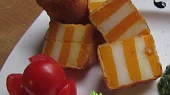 Dvoubarevné krokety se špenátem a sázeným vejcem