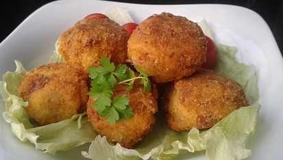 Hermelínovo-květákové krokety