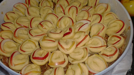 Jablečný koláč "Chryzantéma"