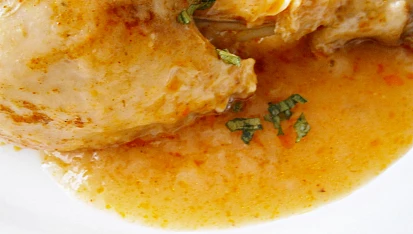 Kuřecí na celeru, Detail rozmixované a naředěné šťávy