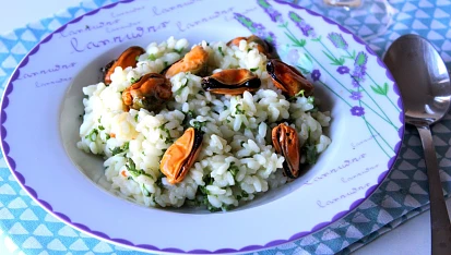 Parmezánové rizoto se slávkami