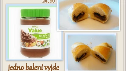 Plněné sladké rohlíky