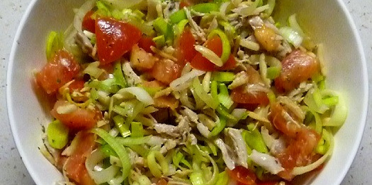 Pórkový salát s mandlemi