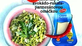 Těstoviny s avokádo-rukola-parmezánovou omáčkou