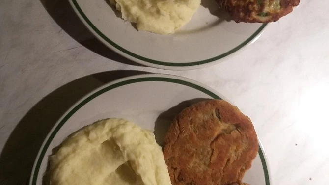 Zeleninové karbanátky z mražené zeleniny, Karbanátky s kaší