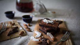 Bezlepkové brownies s kokosem