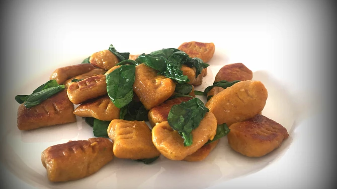 Bezlepkové dýňové gnocchi