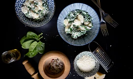 Bezlepkové gnocchi se špenátem a ricottou