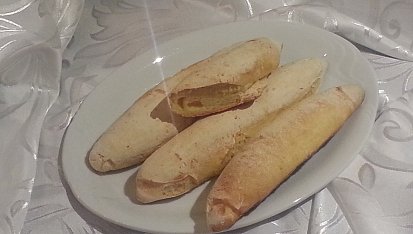 Bezlepkové pečivo - rohlíky, bezlepkové rohlíky - řez