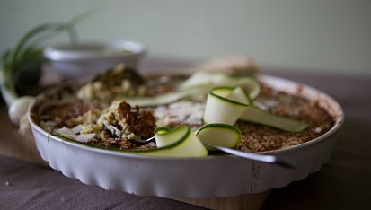 Bezlepkový cuketový gratin podle Julie Child