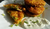 Bramborové placičky s ricottou a mozarellou, pečené v troubě (nebo na Crisp)
