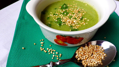 Brokolicový krém s quinoa