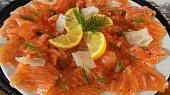 Carpaccio z čerstvého lososa