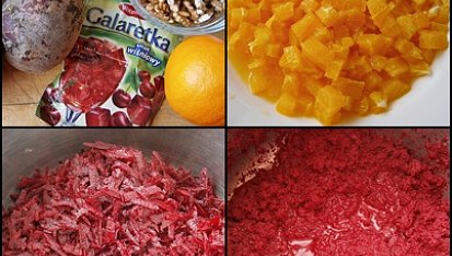 Červená řepa-sladké mlsání, Část použitých surovin.Řepu nastrouháme a ponorným mixérem rozmixujeme společně s Lučinou na jemnou kaši