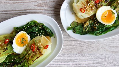 Grilované pak choi (bok choy) s asijskou zálivkou