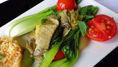Hlíva na kari s Pak choi