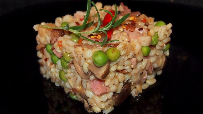 Kroupové "rizoto"