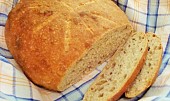 Kváskový chléb se syrovátkou, semínky a ovesnými vločkami (Chléb uchováváme zabalený v utěrce)