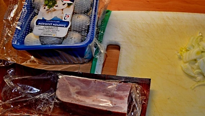 Květák jako mozeček se slaninou a žampióny