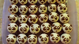 Panda muffiny s mandarinkami