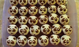 Panda muffiny s mandarinkami