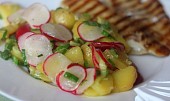 Předjarní bramborový salát, Jako příloha k rybě