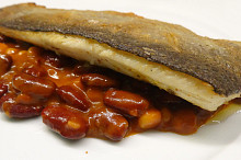 Pstruží filet na mexických fazolích