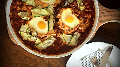 Shakshouka s cizrnou