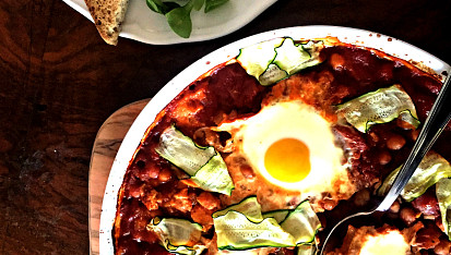 Shakshouka s cizrnou
