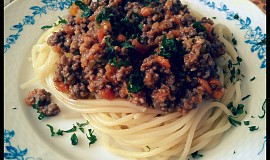 Špagety s masovou omáčkou