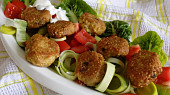 Tofu kuličky na zelenině