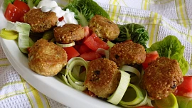 Tofu kuličky na zelenině