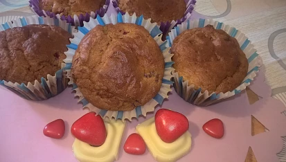 Vanilkové muffiny s malinami