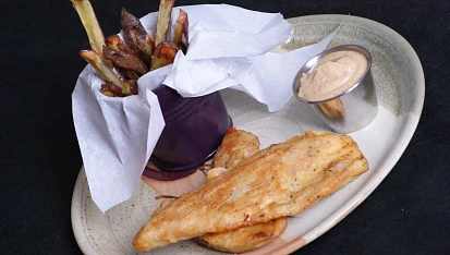 Vegan fish and chips