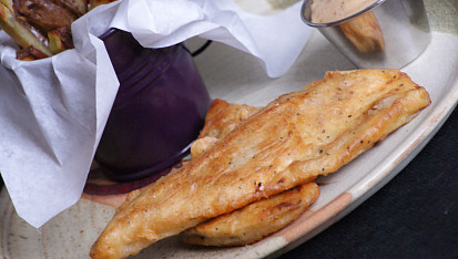 Vegan fish and chips