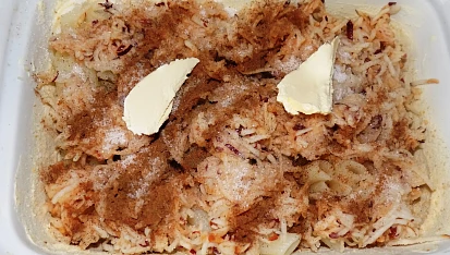Zapékané makaróny s jablky