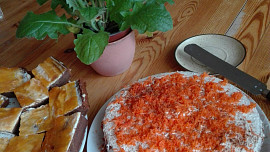 Zdravý fitness mrkvový dort